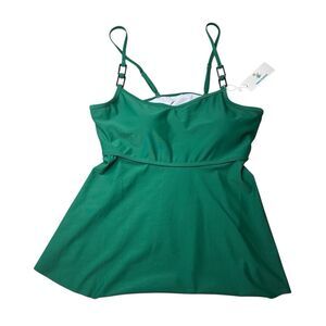 Beachsissi Tankini Padded Swim Top Green Women’s Size XL NEW Adjustable Straps